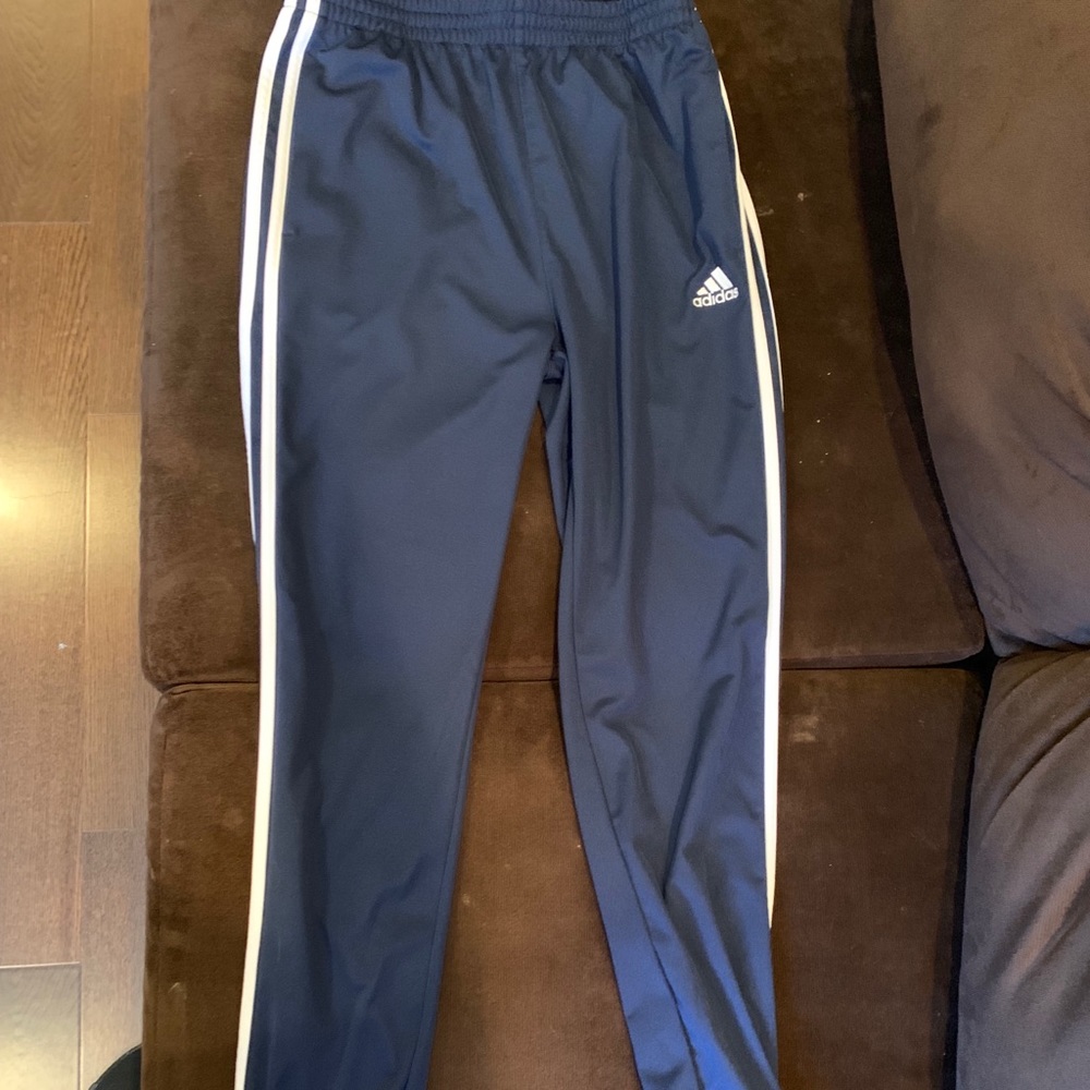 Blue Men’s Adidas Medium Pants With Three Stripes